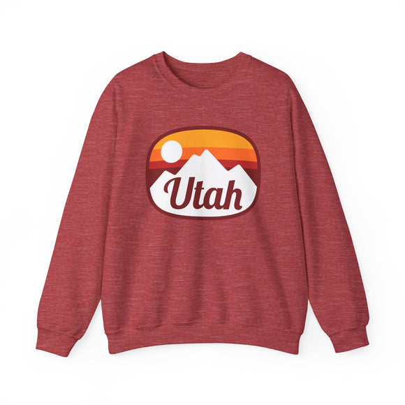 Utah Sweatshirt - Unisex Retro Ombre Utah Crewneck Sweatshirt