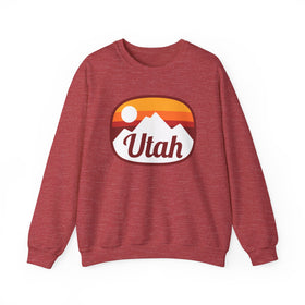 Utah Sweatshirt - Unisex Retro Ombre Utah Crewneck Sweatshirt