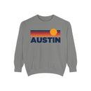 Austin, Texas Sunset Stripes Sweatshirt | Comfort Colors - 100% Cotton-4