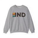 Indianapolis, Indiana IND Retro Stripe Sweatshirt-3