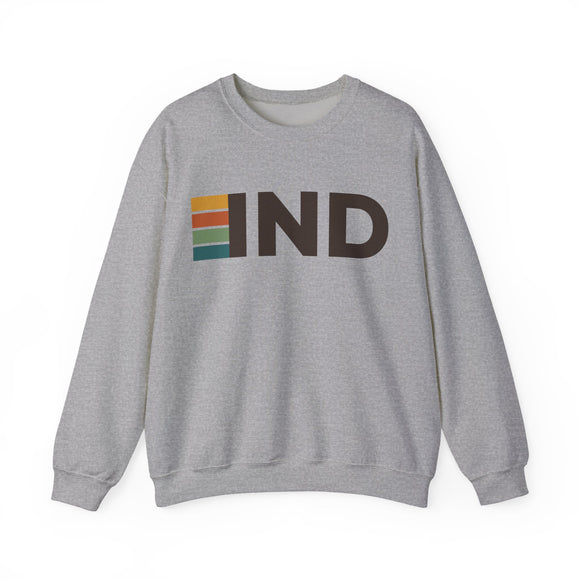 Indianapolis, Indiana IND Retro Stripe Sweatshirt