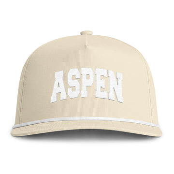 Buy ivory Aspen, Colorado Embroidered Rope Hat - Vintage Sunwashed Rope Cap, Comfort Colors