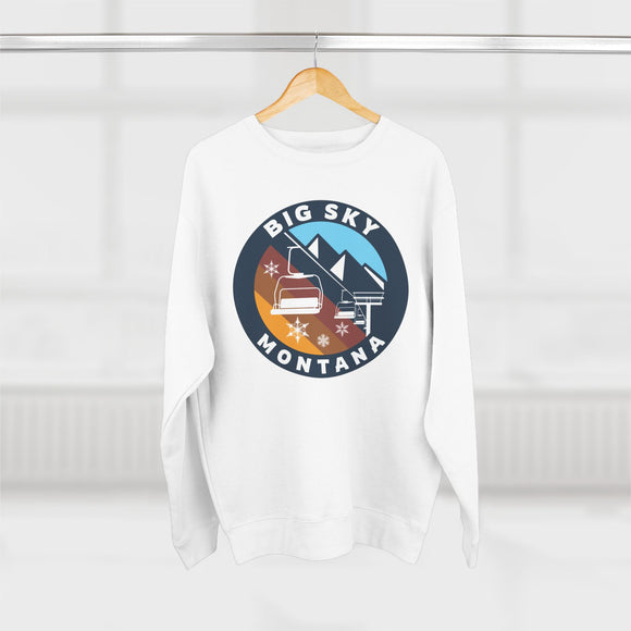 Premium Big Sky, Montana Mountain Ski Lift Sweatshirt