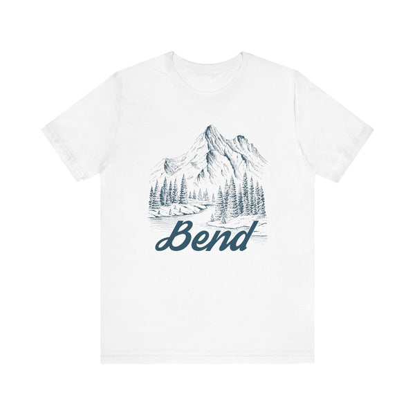 Bend, Oregon Graphic Tee - Mountain Illustration Bend T Shirt