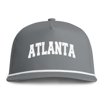 Buy granite Atlanta Embroidered Rope Hat - Vintage Sunwashed Rope Cap, Comfort Colors