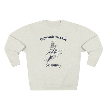 Buy oatmeal-heather Premium Snowmass Village, Colorado Ski Bunny Sweatshirt
