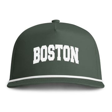 Buy moss Boston, Massachusetts Embroidered Rope Hat - Vintage Sunwashed Rope Cap, Comfort Colors
