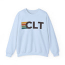 Charlotte, North Carolina CLT Retro Stripe Sweatshirt-4