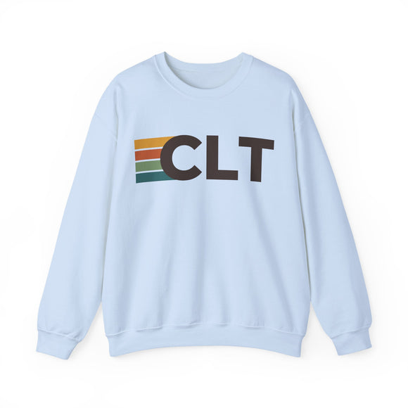 Charlotte, North Carolina CLT Retro Stripe Sweatshirt