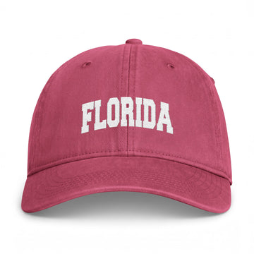 Buy crimson Florida Washed Baseball Cap - Vintage Coastal Comfort Colors