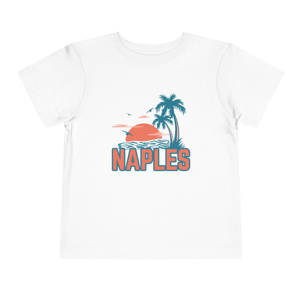 Naples, Florida Toddler T-Shirt - Retro Palm Tree Toddler Naples Shirt