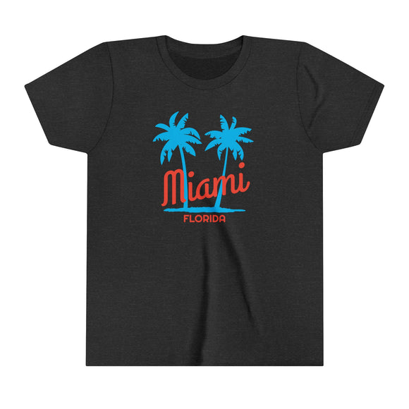 Miami, Florida Youth Shirt - Retro Palm Tree Miami Kid's T-Shirt