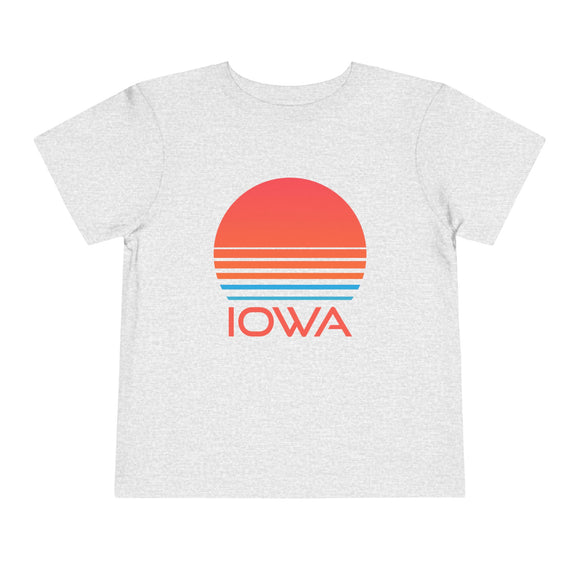 Iowa Toddler T-Shirt - Retro 80s Unisex Toddler Iowa Shirt