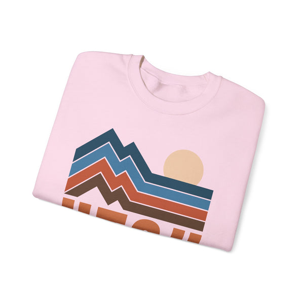 Utah Sweatshirt Retro Mountains, Utah Unisex Graphic Crewneck