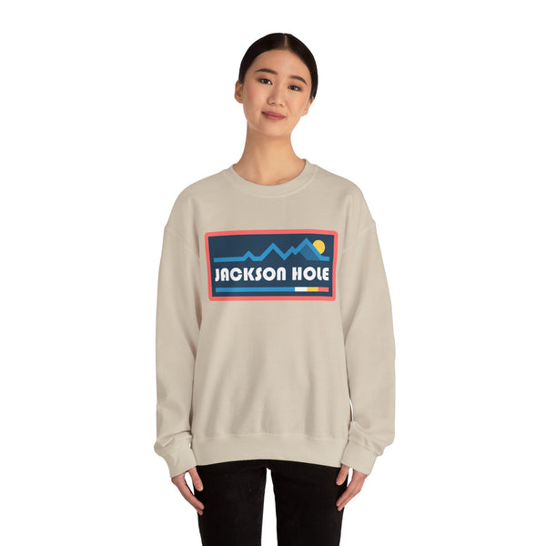 Jackson Hole, Wyoming Sweatshirt - Mountain Graphic Crewneck