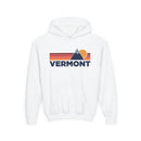 Vermont Youth Hoodie Retro Mountain, Kids Pullover, Vintage Style Vermont Sweatshirt-1