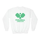 Oregon Youth Sweatshirt - Pickleball Unisex Kid's Oregon Crewneck Sweatshirt-1