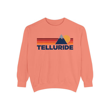 Buy terracotta Telluride, Colorado Mountain Stripes Sweatshirt | Comfort Colors - 100% Cotton