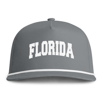 Buy granite Florida Embroidered Rope Hat - Vintage Sunwashed Rope Cap, Comfort Colors
