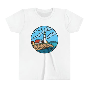 Buy white Maine Youth T-Shirt - Unisex Kids Maine Shirt