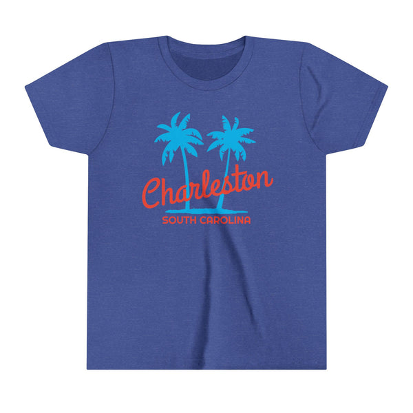 Charleston, South Carolina Youth Shirt - Retro Palm Tree Charleston Kid's T-Shirt