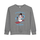Jackson Hole, Wyoming Toddler Sweatshirt - Skiing Snowman Jackson Hole Toddler Crewneck Sweatshirt-2