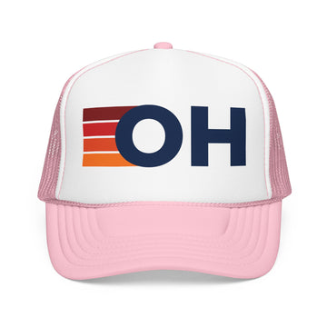 Buy light-pink-white Ohio Trucker Hat - OH retro cap