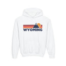 Wyoming Youth Hoodie Retro Mountain, Kids Pullover, Vintage Style Wyoming Sweatshirt-1