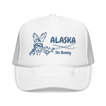 Buy white Alaska Ski Bunny Trucker Hat