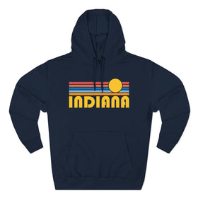 Premium Indiana Hoodie - Retro Sun Unisex Sweatshirt