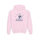 Whistler, Canada Youth Hoodie - Snow Ski Kids Whistler Hooded Sweatshirt-4