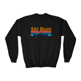 Ski Bum Youth Sweatshirt - Unisex Kid's Ski Bum Crewneck Sweatshirt