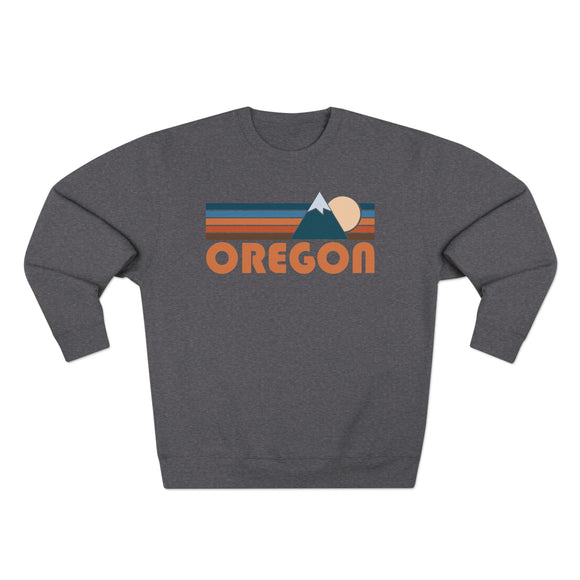 Premium Oregon Retro Mountain Graphic Sweatshirt