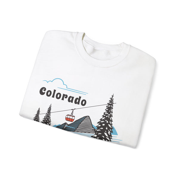 Colorado Sweatshirt - Unisex Ski Mountain Gondola Colorado Sweatshirt