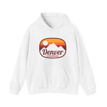 Buy white Denver, Colorado Hoodie - Retro Ombre Unisex Denver Hoodie Sweatshirt