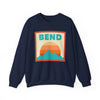 Retro Bend, Oregon Sweatshirt, Mountain Sun Design, Unisex Crewneck, Gift for Outdoorsy Friends, Vintage Bend, Oregon Jumper