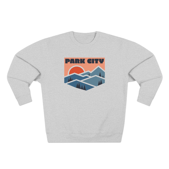 Premium Park City, Utah Mountain Graphic Sweatshirt