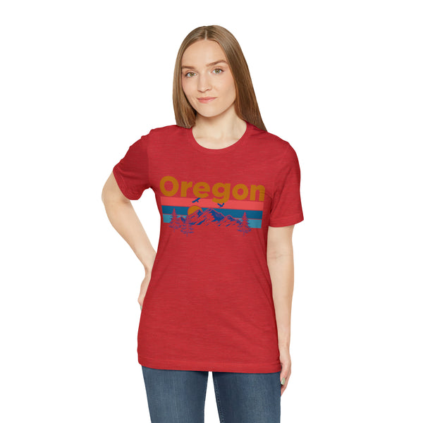 Oregon T-Shirt - Mountain Sunset Unisex Oregon Shirt