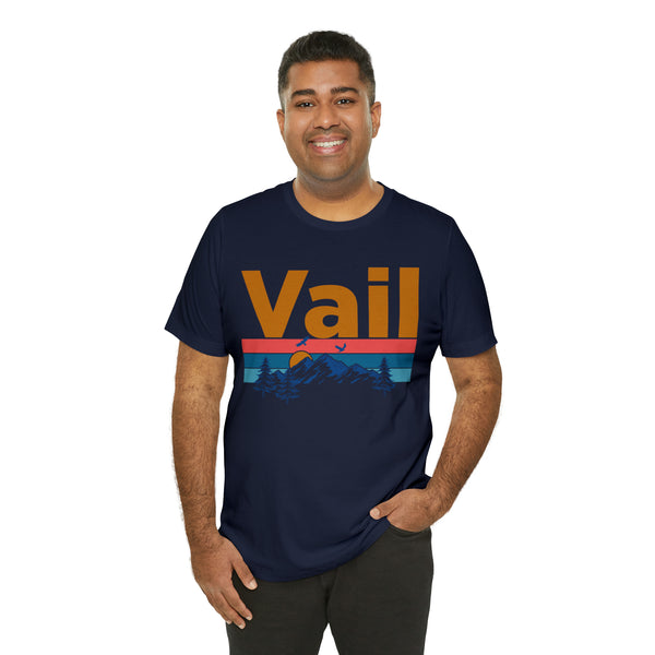 Vail, Colorado Shirt - Mountain Sunset Unisex Vail T-Shirt