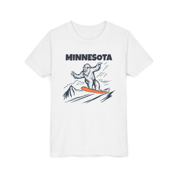 Minnesota Yeti Snowboard Youth Tee - Kids Skiing Shirt - 0
