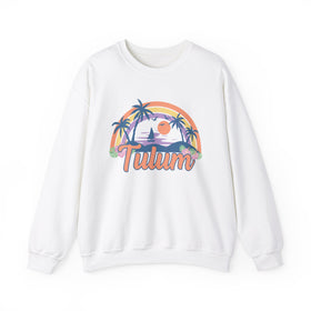 Tulum, Mexico Sweatshirt - Unisex Retro Beach Crewneck Tulum Sweatshirt