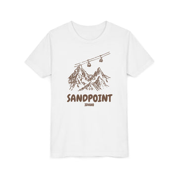 Sandpoint, Idaho Youth T-Shirt — Vintage Gondola Ski Mountain Tee - 0