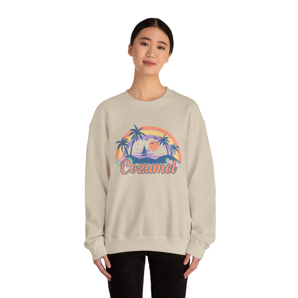 Cozumel, Mexico Sweatshirt - Unisex Retro Beach Crewneck Cozumel Sweatshirt