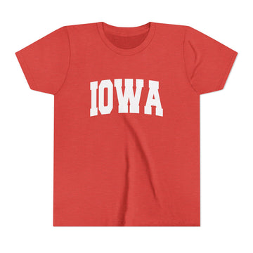 Buy heather-red Iowa Youth Graphic Tee - Kids T Shirt