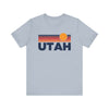 Utah T-Shirt Retro Sun Ombre Unisex Tee, Vintage Utah Tee, Mountain Sun Tee, Utah Souvenir Shirt
