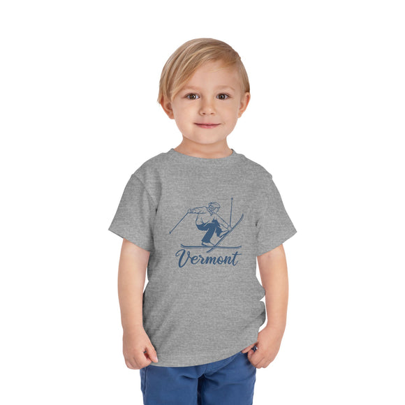 Vermont Toddler Graphic Tee Vintage Ski - Kids Vermont Shirt