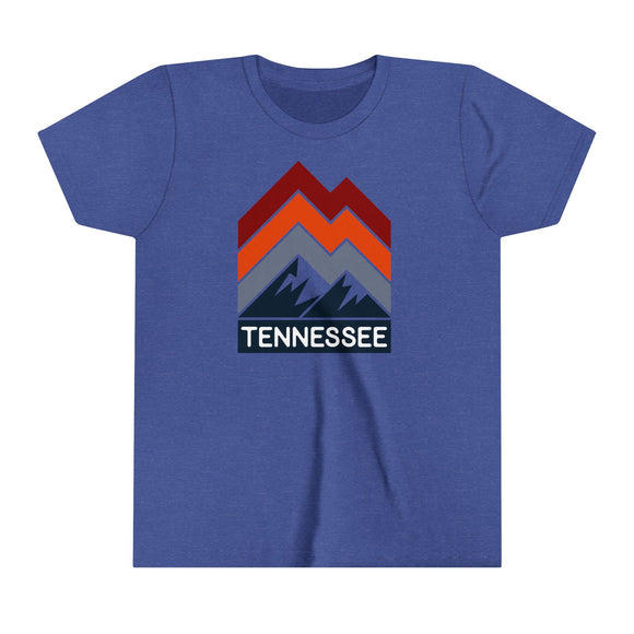 Tennessee Youth Shirt - Retro Mountain Tennessee Kid's T-Shirt