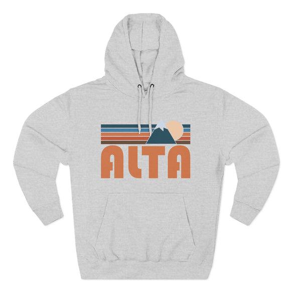 Alta, Utah Hoodie - Retro Mountain Unisex Sweatshirt