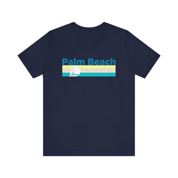 Buy navy Palm Beach T Shirt - Sailboat Graphic Palm Beach Tee