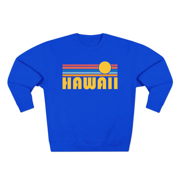 Buy royal-blue Premium Hawaii Retro Sun Graphic Sweatshirt